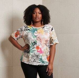 Alia Multicolor Graphic Print Women's Top